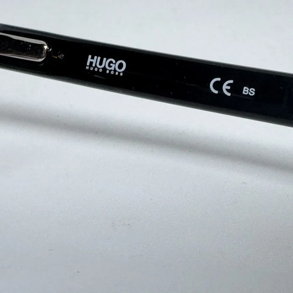 Hugo Boss Eyeglasses Frames HG‎ 1016 OIT 53-16-145 Glossy Black Hinge H15622